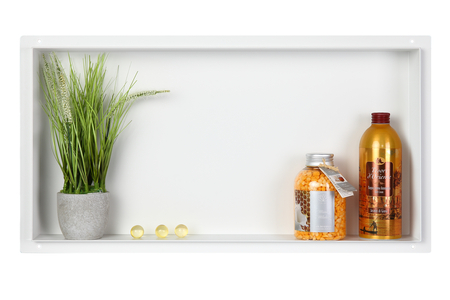 Balneo Wall Box No rim White 60 x 30 x 7 cm white stainless steel recessed shelf without collar