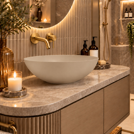 Umywalka TIERA Solid Surface Cashmere Dune