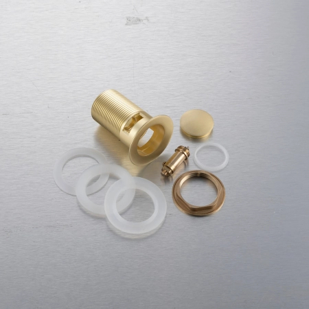 Balneo Brass Basin Pop-Up Plug Click-Clack B Gold with Overflow – Brushed Gold