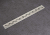 Linear drain floor Balneo Decor Next Wave 90 cm with panel decorative made of stainless steel brushed with low trap and deep sediment trap