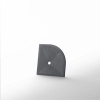 Brodzik z konglomeratu mineralnego Balneo Stone Tray 90 x 90 x 2,5 cm ciemnoszary niski półokrągły