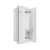 Schowek na szczotkę WC Balneo Wall Box Brush S White Glass prawy do wbudowania w ścianę ze stali nierdzewnej