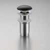 Balneo Klik Klak C Brass Basin Plug Black Without Overflow with Ceramic Head