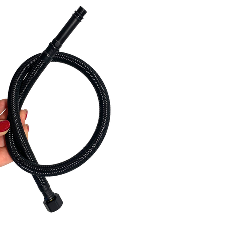 Wężyk przyłączeniowy do baterii Balneo PEX w oplocie czarnym 3/8" x M10 30 cm