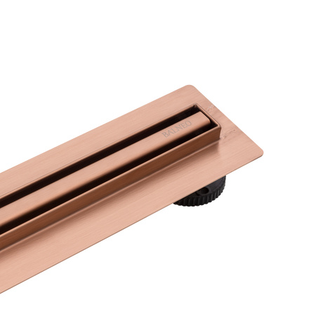 Odpływ liniowy podłogowy Balneo Slim & Low ProLine Copper 90 cm miedziany