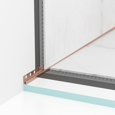 Listwa spadkowa Balneo miedziana przyścienna lewa 170 cm