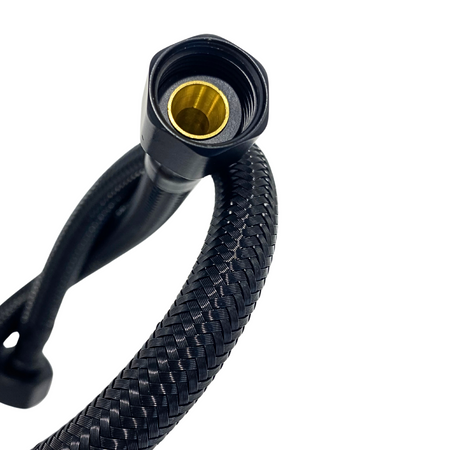 Balneo PEX connection hose in black braided 1/2" x 3/8" 40 cm