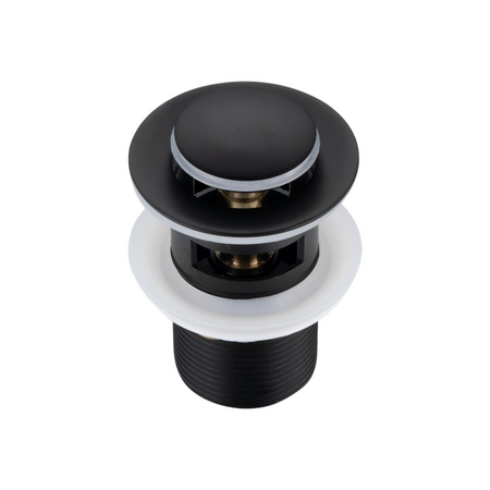 Korek umywalkowy mosiężny Balneo Klik Klak B czarny z przelewem