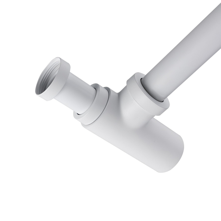 Trap basin brass Balneo white round