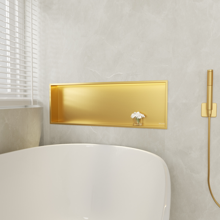 Balneo Wall Box LED recessed shelf Gold 90 x 30 x 10 cm