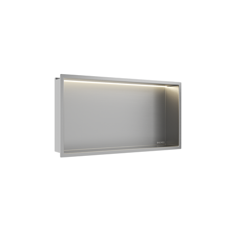 Balneo Wall Box LED Inox recessed shelf 60 x 30 x 10 cm