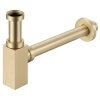 Balneo Brass Washbasin Siphon, Square Gold – Brushed Gold