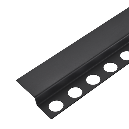 Listwa spadkowa Balneo czarna podłogowa czołowa 130 cm