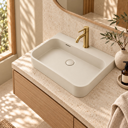 Umywalka BELORIA Solid Surface Cashmere Dune