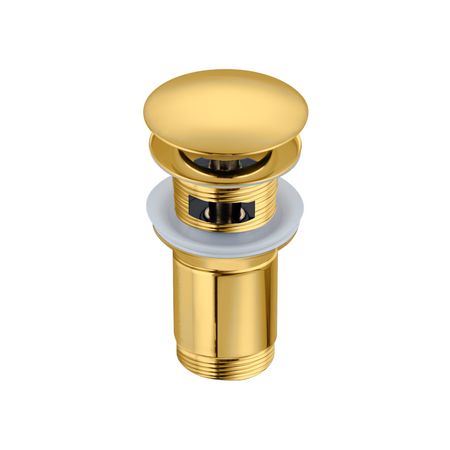 Basin plug brass Balneo Klik Klak C gold with overflow