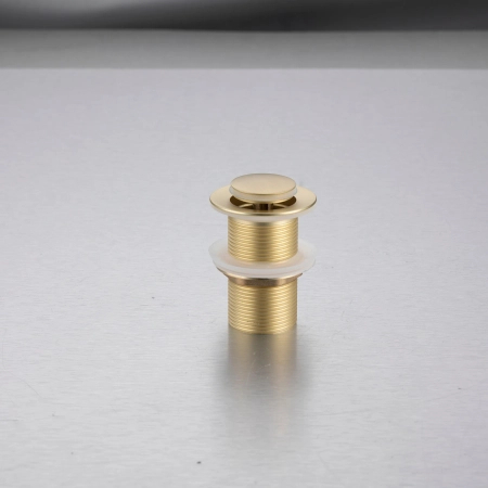 Balneo Brass Click-Clack Basin Plug B, Gold, Without Overflow – Brushed Gold