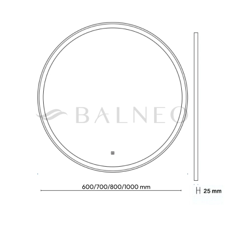 Balneo Venus 80 cm Illuminated Round Mirror