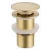 Balneo Brass Click-Clack Pop-Up Basin Waste A, Gold, No Overflow – Brushed Gold