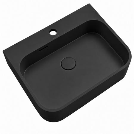 Washbasin BELORIA Solid Surface Carbon Black