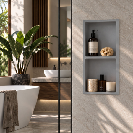 Półka wnękowa WALL-BOX Solid Duo Cemento Raw