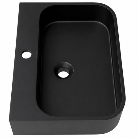 Washbasin BELORIA Solid Surface Carbon Black