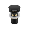 Basin plug brass Balneo Klik Klak F black with basket strainer and overflow