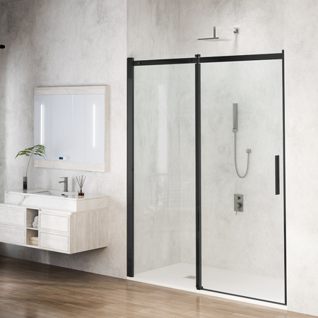 Drzwi prysznicowe rozsuwane Balneo Porta – Czarny 100 cm