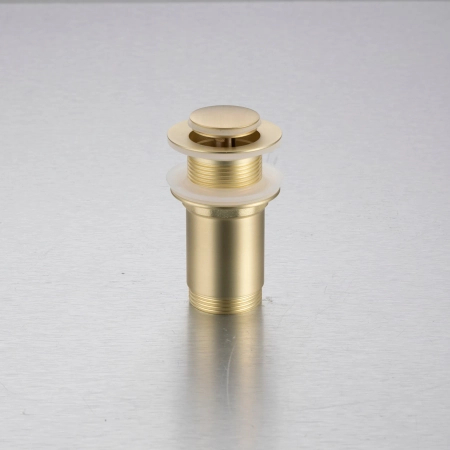 Balneo Click-Clack E Brass Sink Pop-Up Waste, Gold, No Overflow – Brushed Gold