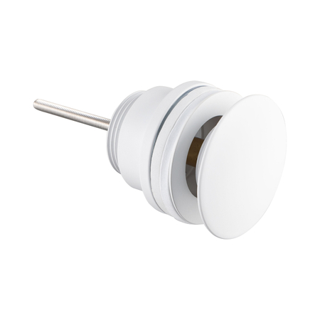 Korek umywalkowy mosiężny Balneo Klik Klak D biały uniwersalny