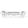 Balneo PEX connection hose in grey braid 1/2" x 3/8" 50 cm