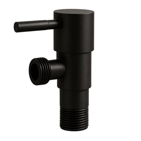 Zawór kątowy z głowicą ceramiczną model 1 BLACK 1/2 x 1/2