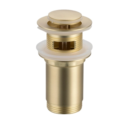 Balneo Brass Click-Clack E Basin Pop-Up Waste with Overflow – Brushed Gold