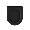 Soft-close toilet seat for WC bowl Balneo LUNA, LUXA – black.
