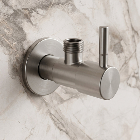 Zawór kątowy z głowicą ceramiczną model 1 INOX 1/2 x 3/8