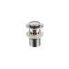 Basin plug brass Balneo Klik Klak G chrome with basket strainer and overflow