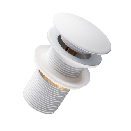 Basin plug brass Balneo Klik Klak A white without overflow