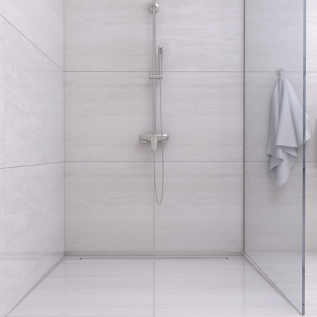 Listwa spadkowa Balneo inox podłogowa prawa 170 cm