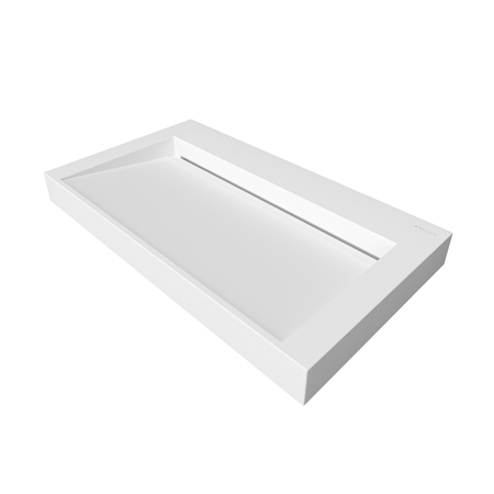 Umywalka VELORIA Solid Surface Coco White/Biała z odpływem liniowym 80 cm