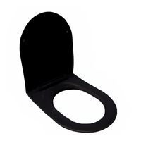 Soft-close toilet seat for WC bowl Balneo LUNA, LUXA – black.