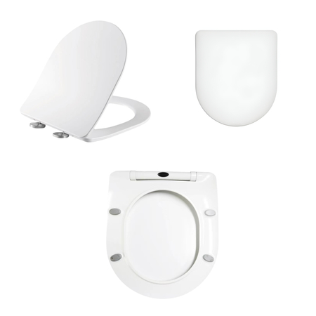 White soft-close toilet seat for Balneo LUNA and LUXA toilet bowls