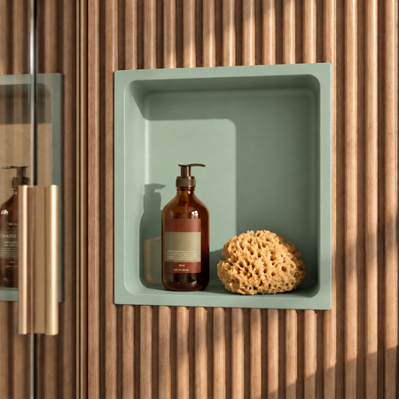 Niche shelf WALL-BOX Solid One Pistachio Cream