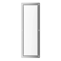 Schowek na szczotkę WC Balneo Wall Box Brush L White Glass lewy do wbudowania w ścianę ze stali nierdzewnej