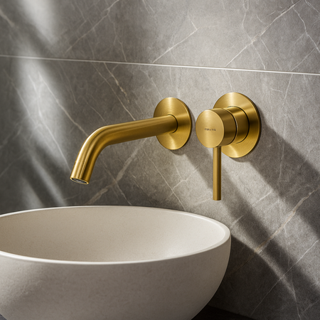 Balneo Cascade washbasin faucet model 3 shiny gold