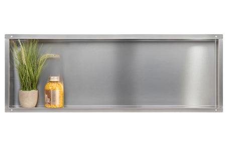 Balneo Wall Box No rim Inox 90 x 30 x 10 cm brushed stainless steel recessed shelf without collar