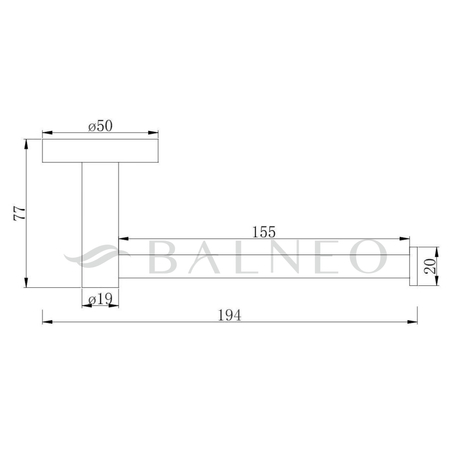 QUBE Paper Holder Model 1 – Chrome