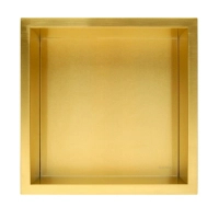 Półka wnękowa Balneo Wall Box One Gold 30 x 30 x 7 cm złota ze stali nierdzewnej z kołnierzem
