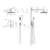 Balneo Cascade shower mixer set of 2 shiny gold