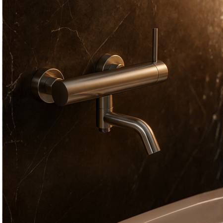 Balneo Cascade bath mixer model 1 inox