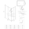 Shower enclosure sliding Balneo Rio 90 x 100 cm black transparentna