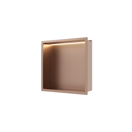 Półka wnękowa Balneo Wall Box LED Miedziana 30 x 30 x 10 cm